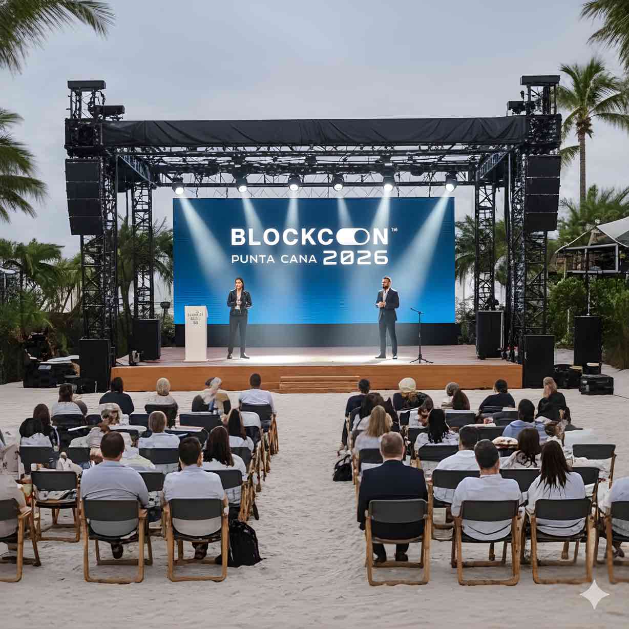 BlockCon conference venue with audience and stage
